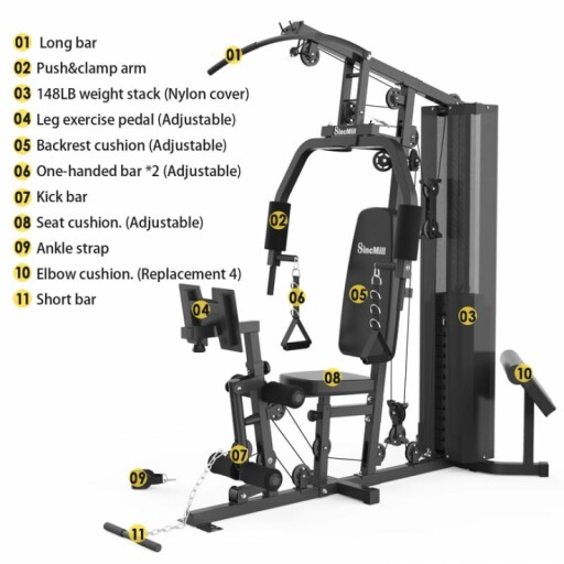 High-quality alloy steel construction of the home gym equipment