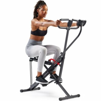 Sunny Health & Fitness Row-N-Ride Squat Assist Trainer