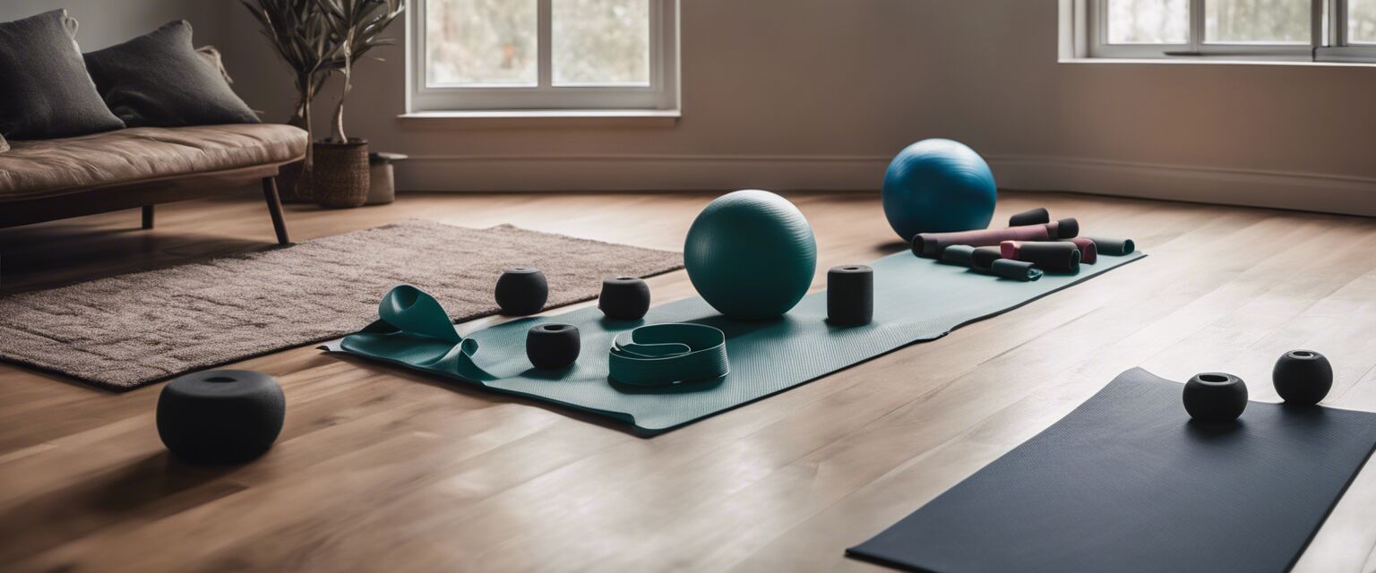 Image of yoga accessories for home workouts